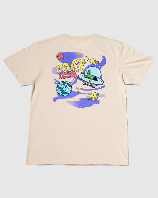 Sandshell T-Shirt with UFO alien goat  desgin