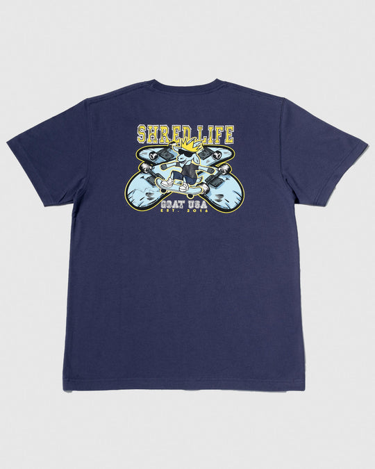 Navy T-Shirt with skateboarding goat design