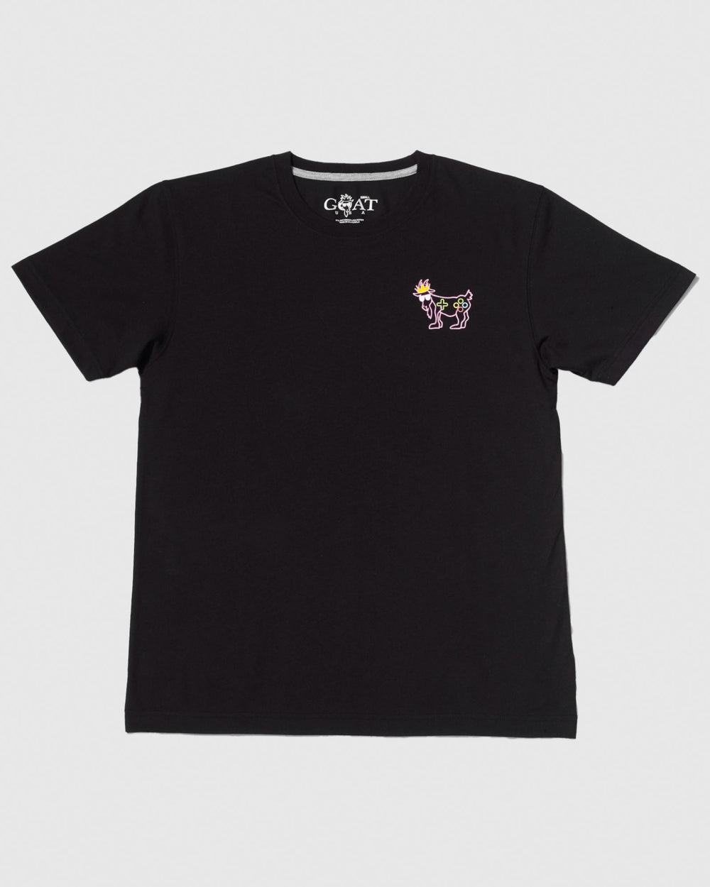 Black T-Shirt with game controller goat