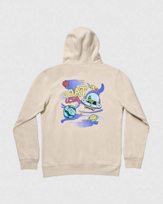 Sandshell sweatshirt with outer space alien design