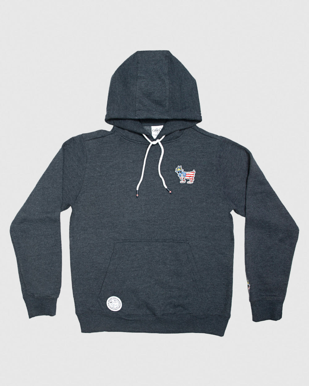 Front of navy Freedom Hooded Sweatshirt#color_navy