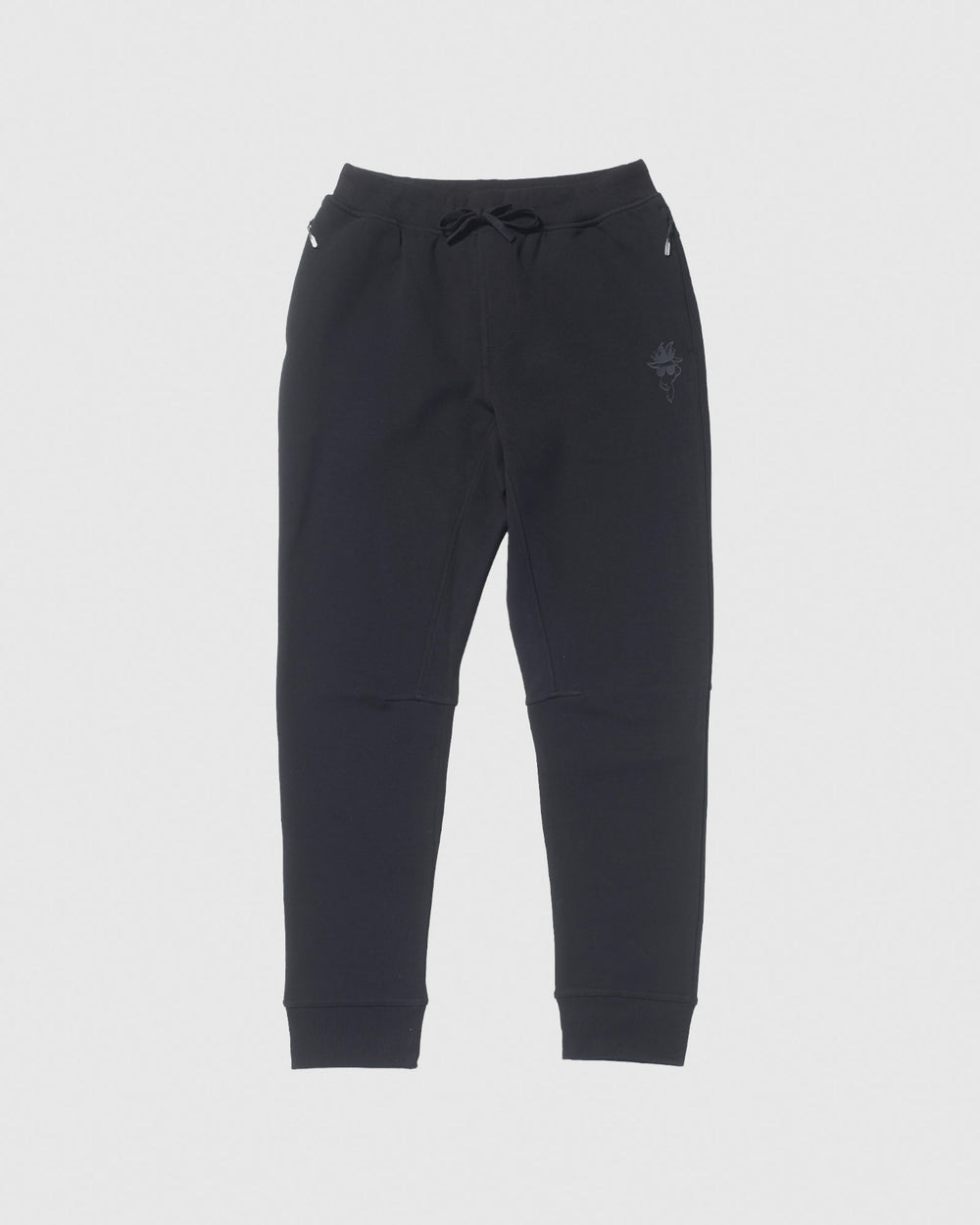 Front of black performance joggers#color_black