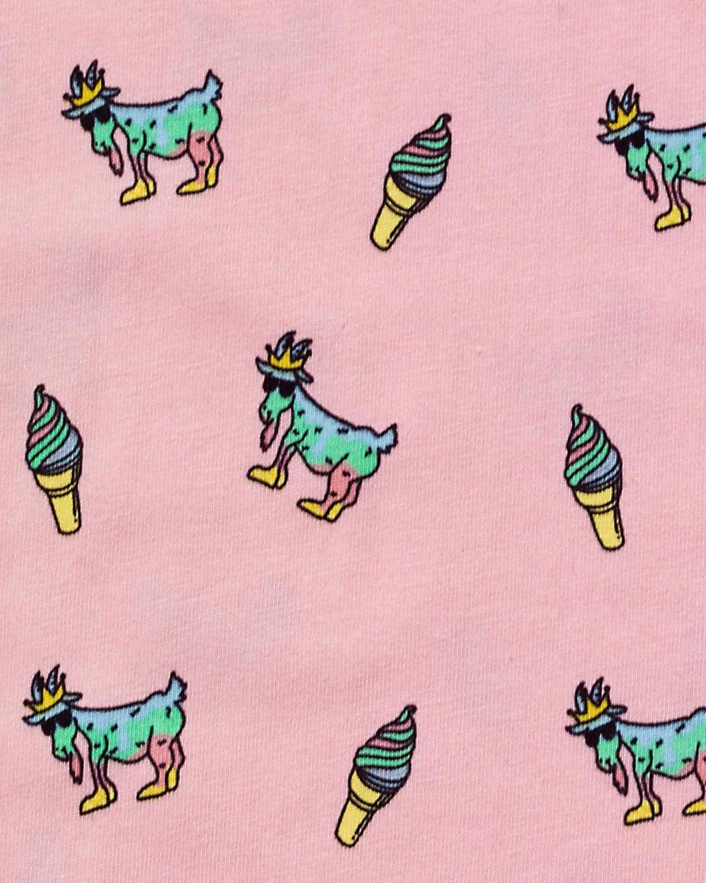 Close-up of ice cream goat pattern