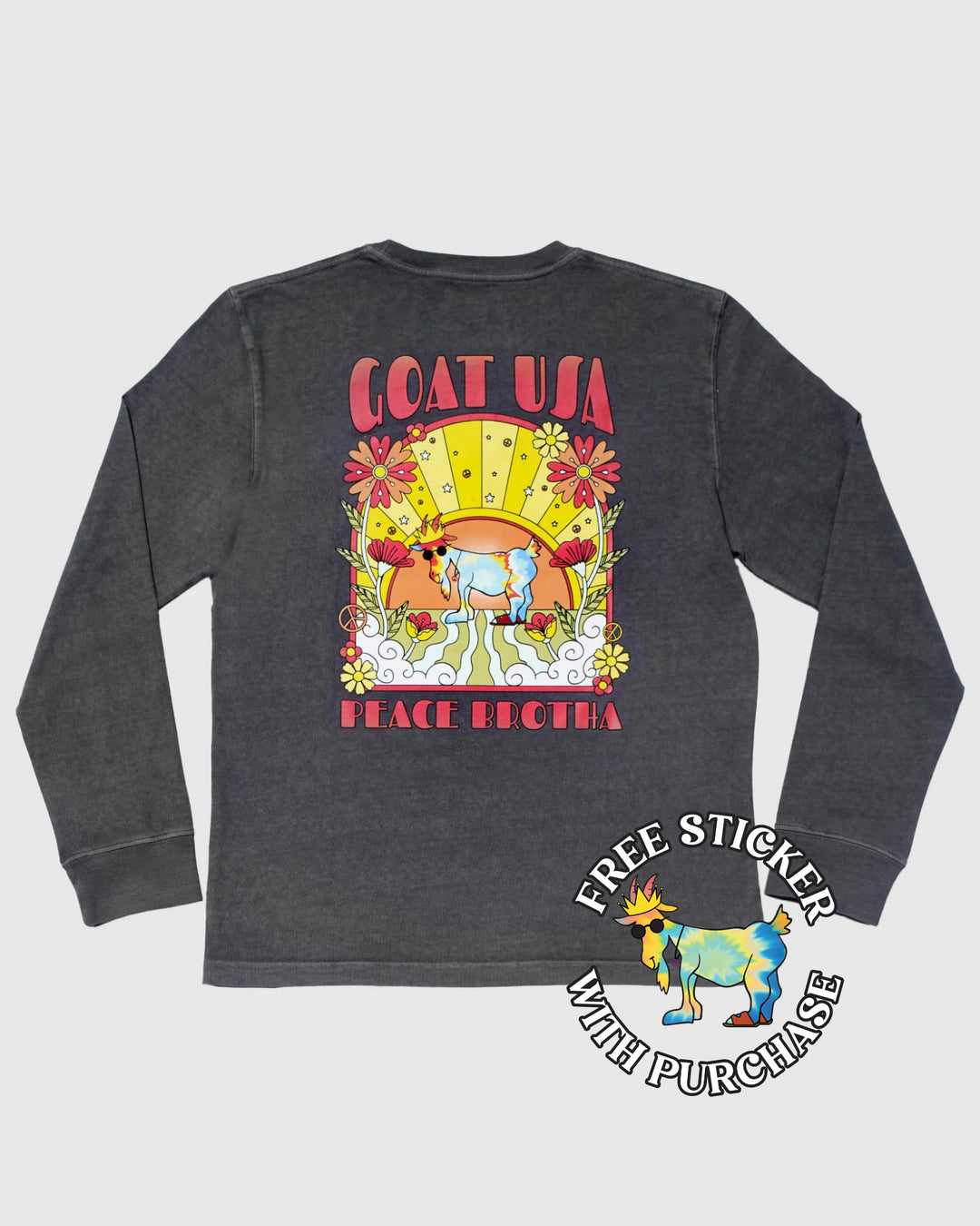 Pepper long sleeve with hippie goat design