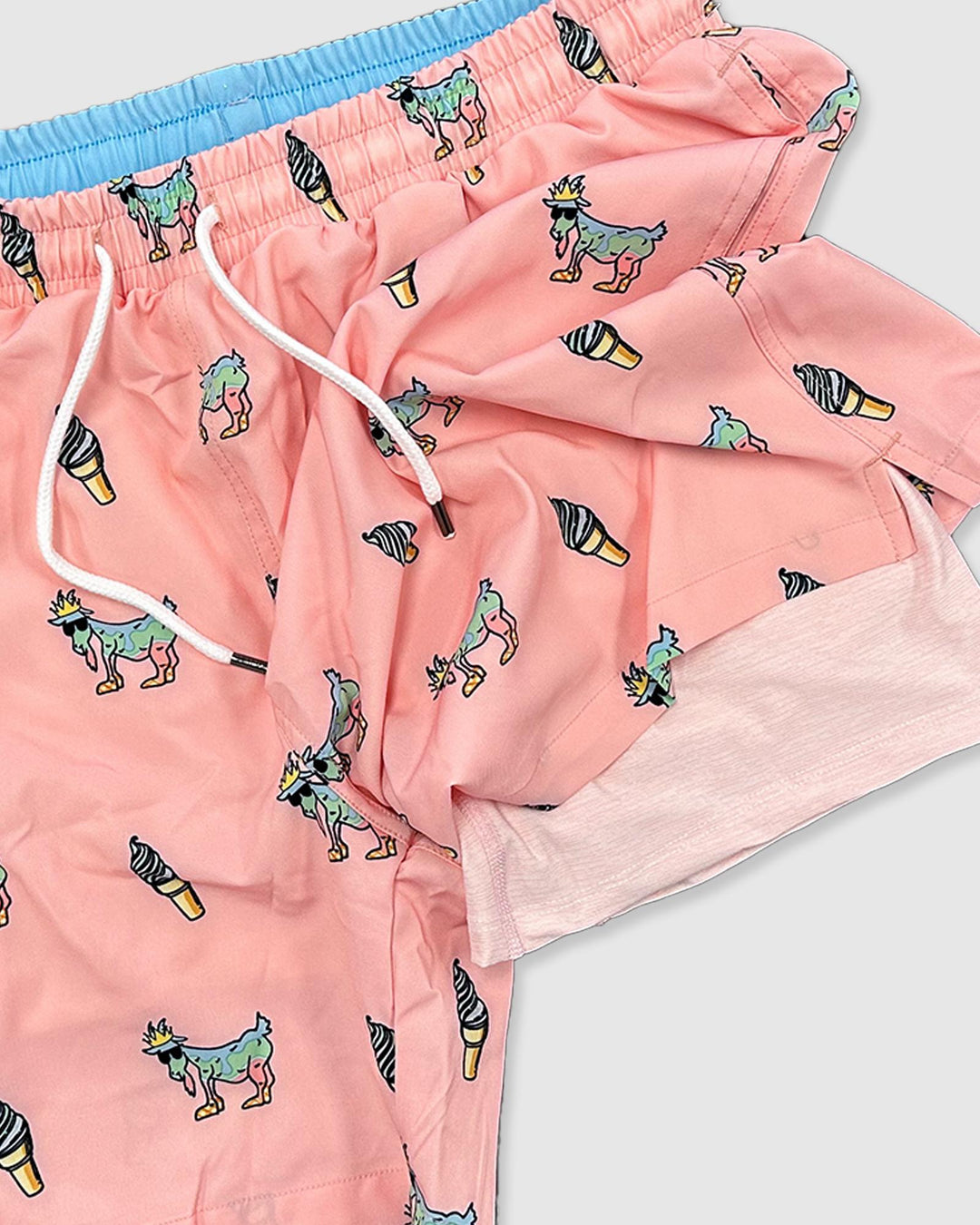 Pink ice cream bathing suit featuring inner-lining