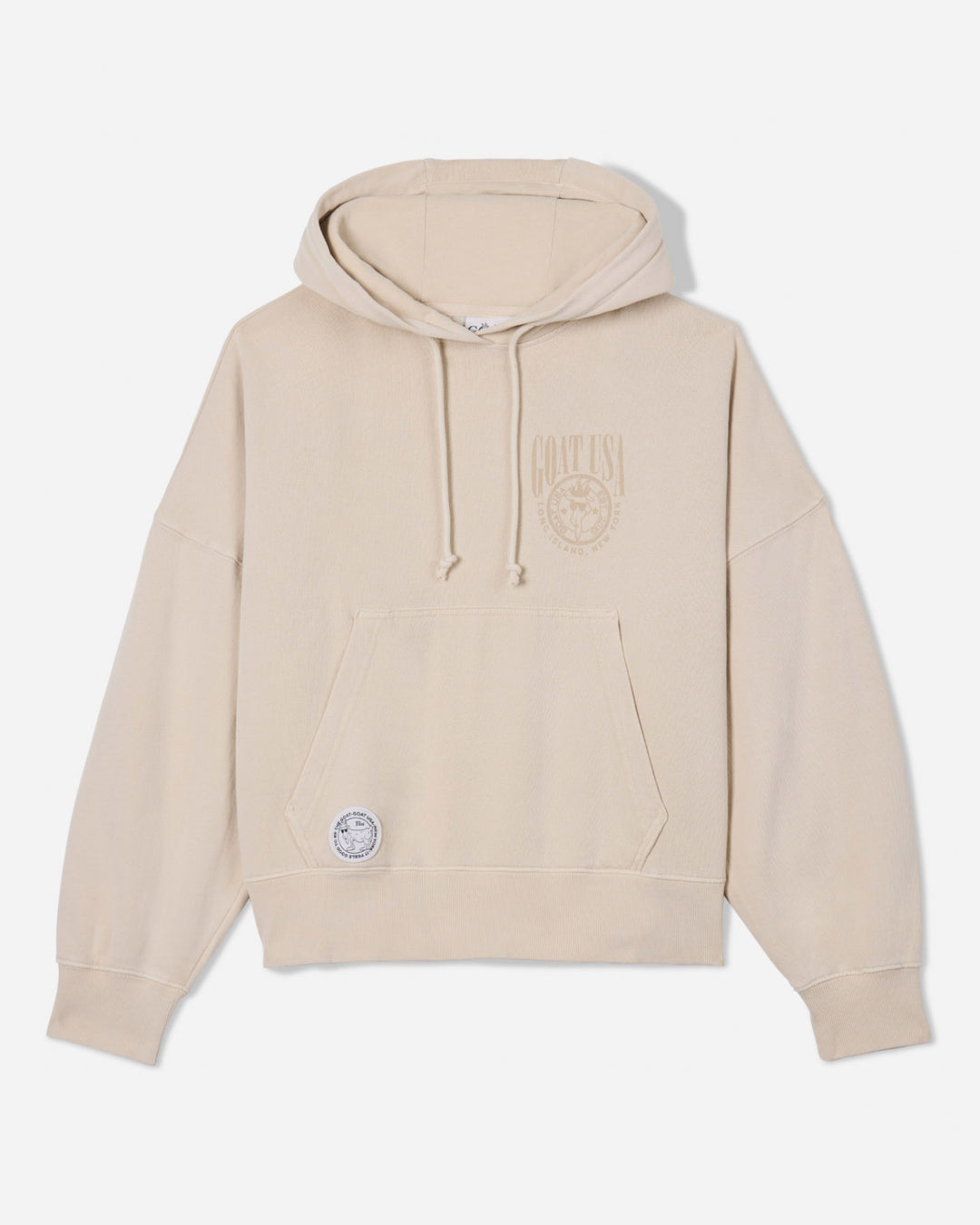 Front of sandshell-colored Origin Hoodie#color_sandshell