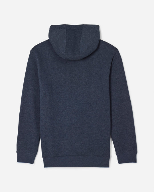 Back of navy Freedom Hooded Sweatshirt#color_navy