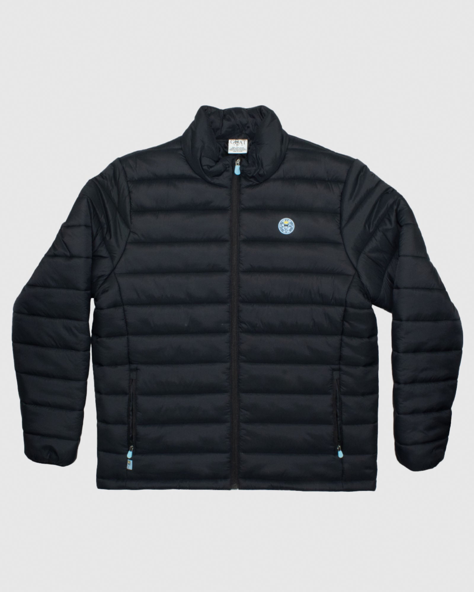 Front of black Men's Puffer Jacket#color_black