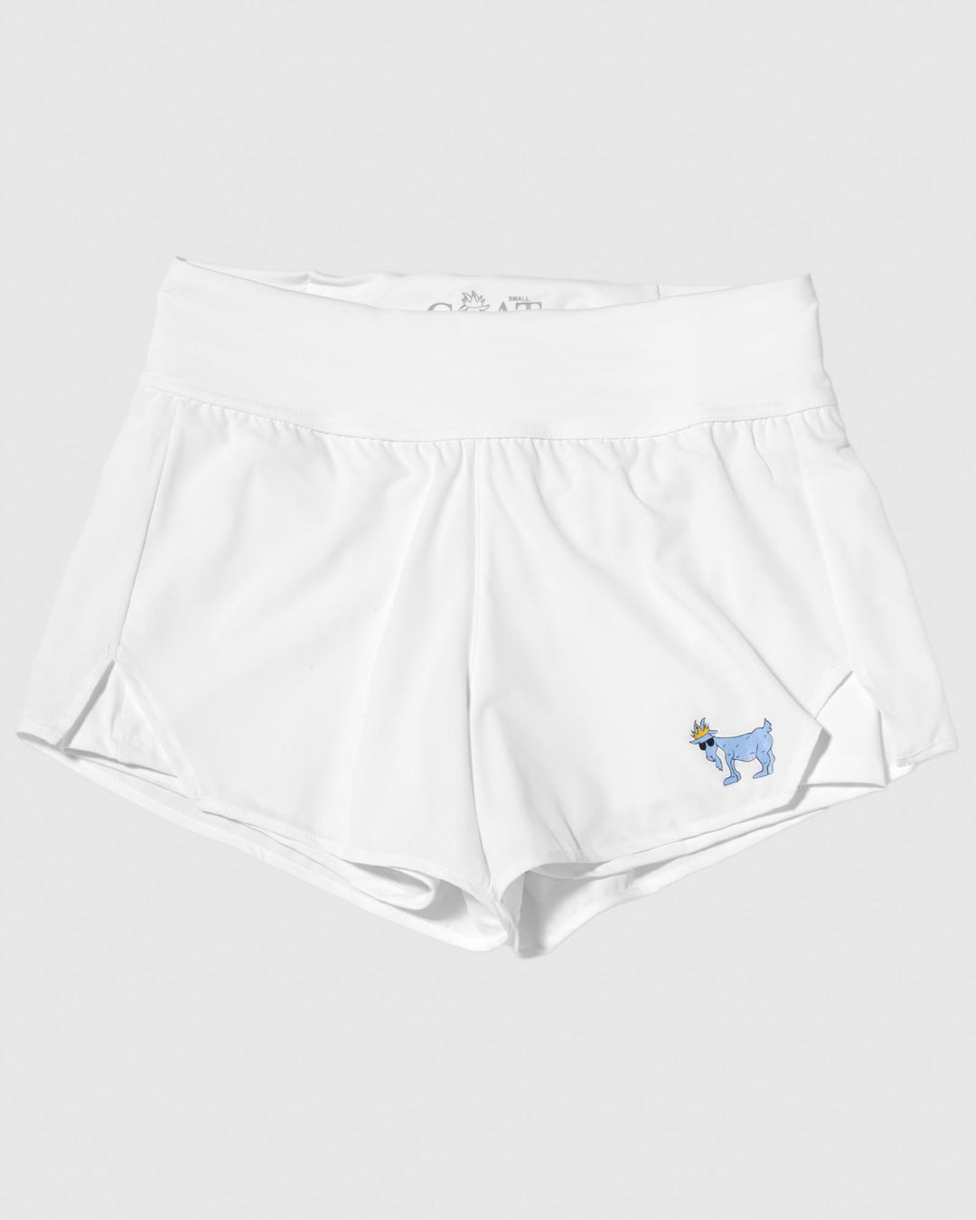 Front of white women's athletic shorts#color_white