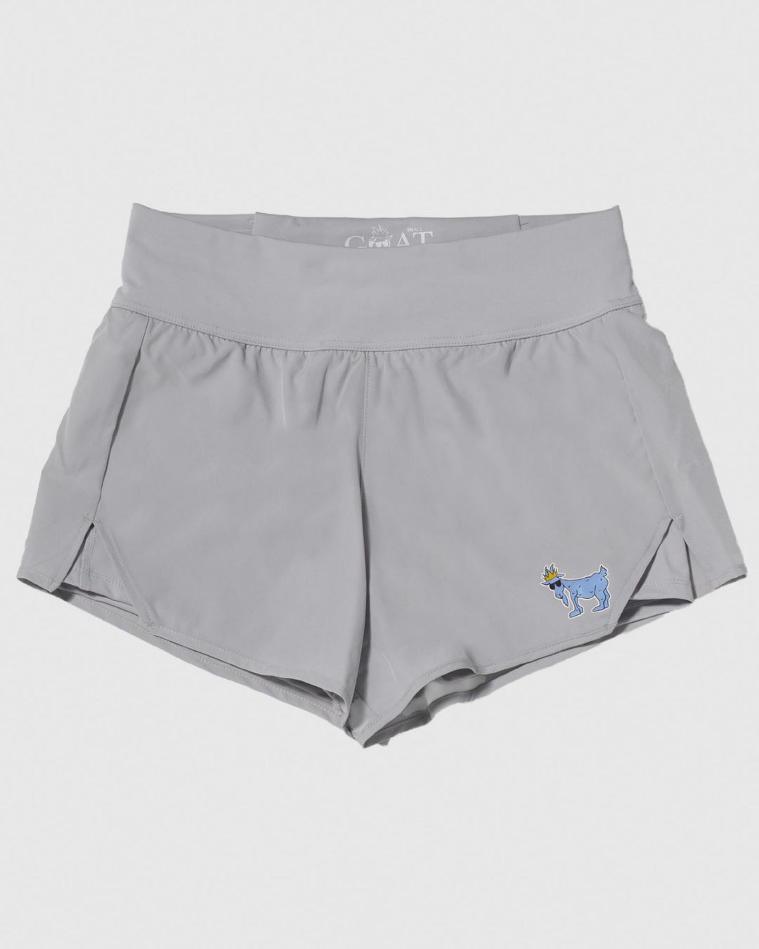 Front of gray women's athletic shorts#color_gray