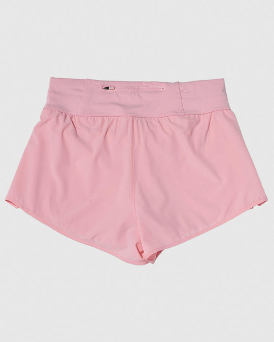 Back of pink women's athletic shorts#color_pink